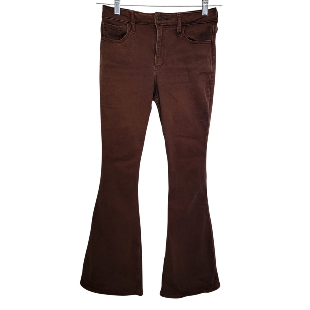 Hollister Brown Flared Wide Leg Jeans